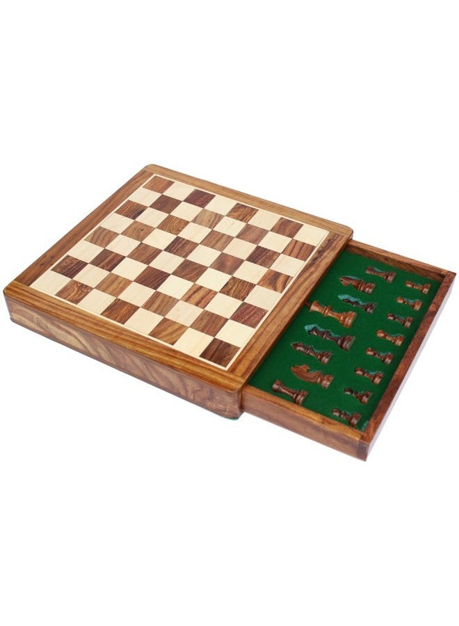 Medieval Replicas SouvNear Limited Stock - Chess Set 12X12 Magnetic Chess Set Standard Board Game With Chessmen Storage Drawer Handmade In Fine Wood - Non-Folding, One Size - Image 3