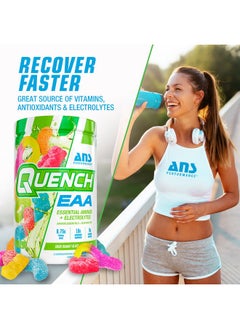 Health & Household Quench Eaa Aminos + Electrolytes - Complete Blend Of 9 Eaas - 10G Total Amino Acids - Vitamins, Antioxidants, Electrolytes - Zero Sugar, Carbs, Calories (Sour Gummy Blast)  - Image 3