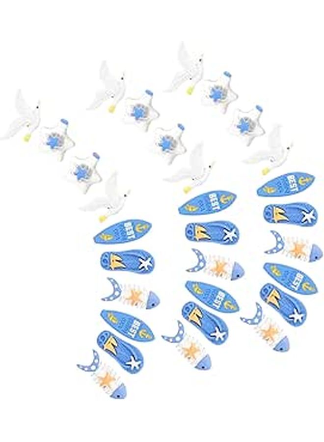 30 Piece Ocean Resin Push Pins For Bulletin Board Map Cork Office Supplies - Image 1