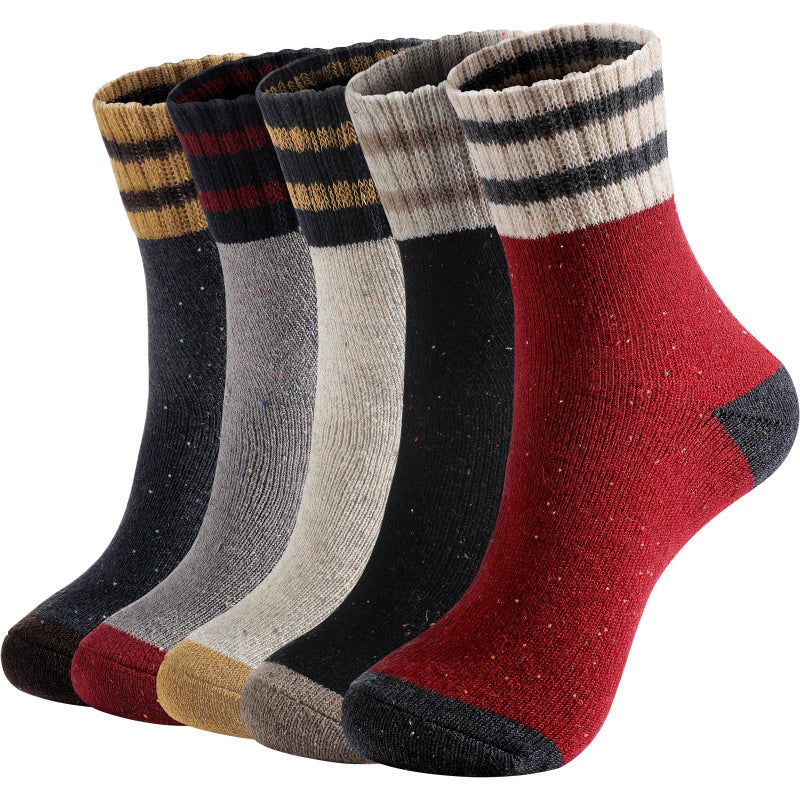Pleneal Wool Socks for Women - Womens Winter Warm Wool Sock Men Cozy Knit Boots Socks for Women - Image 1