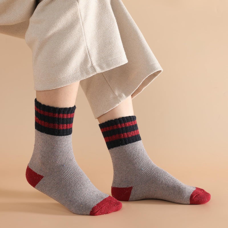 Pleneal Wool Socks for Women - Womens Winter Warm Wool Sock Men Cozy Knit Boots Socks for Women - Image 3