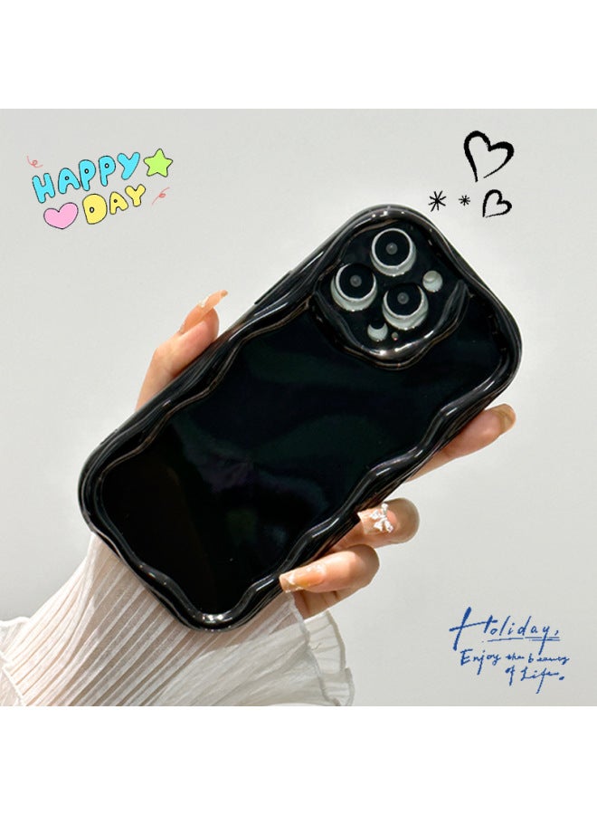 Wave Cream Pattern Suitable For Apple 15 Mobile Phone Case Material 13 Transparent Iphone 15 Promax All-inclusive 11 Silicone