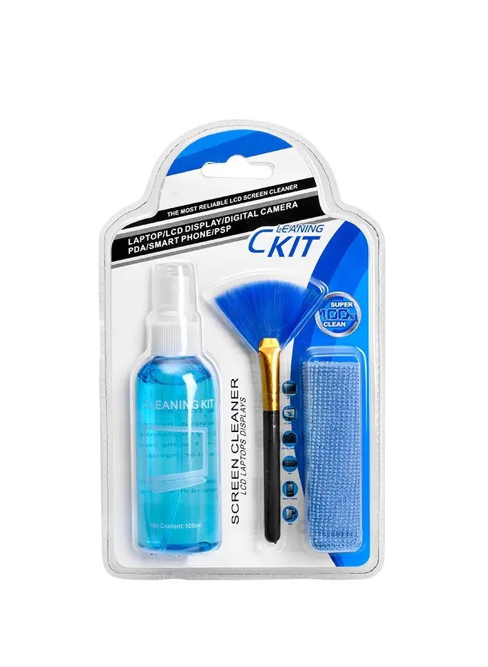 JLD Multi-Purpose LED TV & LCD Screen Cleaning Kit – 100ml Cleaner with Microfiber Cloth & Accessories - Image 1