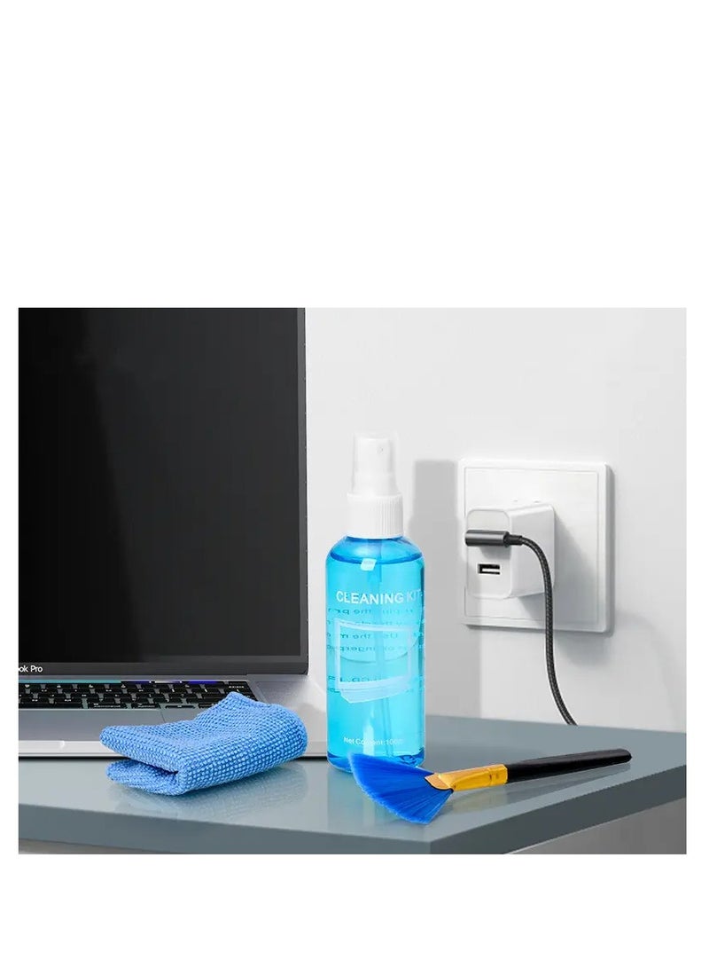JLD Multi-Purpose LED TV & LCD Screen Cleaning Kit – 100ml Cleaner with Microfiber Cloth & Accessories - Image 2