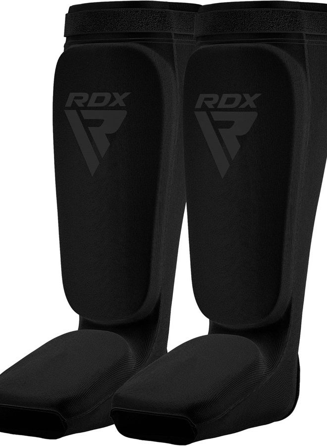 Rdx Shin Guards Kickboxing Muay Thai, SATRA Approved, MMA Leg Instep Protection Pads, Sparring Training Martial Arts Boxing, Elasticated Padded Protector, Karate BJJ Taekwondo Gear, Men Women - Image 3