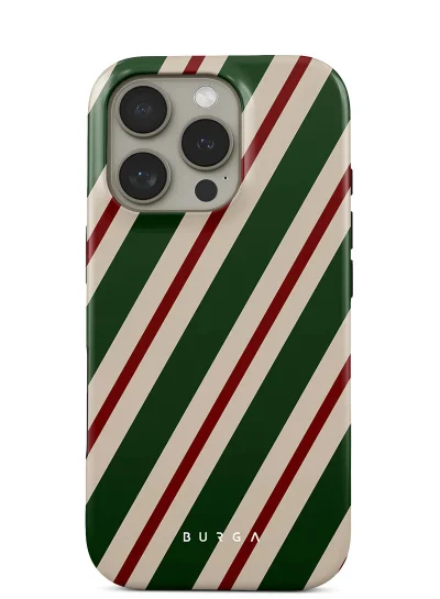 BURGA iPhone 16 Pro Max Case, 2 Piece Hard Shell + TPU Interior, Shock Absorption, All Port Accessible, Raised Bezel For Screen & Camera Protection, Never Fading HQ Print,  North Pole