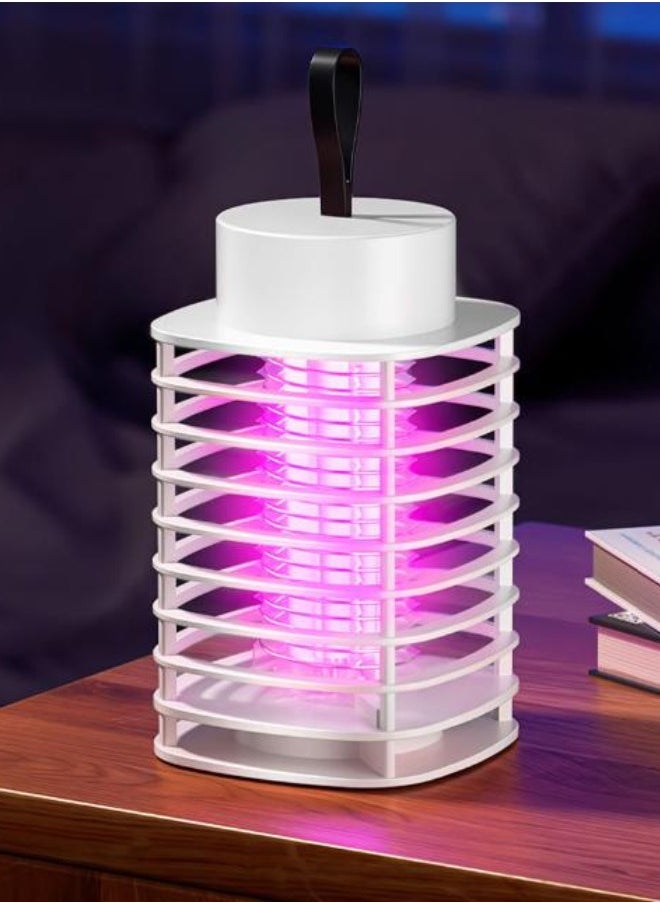 التنفيذية ذ.م.م مصباح قاتل البعوض LED مع سلك طاقة USB بطول 80 سم، مصباح قاتل الحشرات 1800 فولت 3 وات، مصيدة كهربائية معلقة للمنزل والمطعم والفندق والمكاتب ومكافحة الآفات (أبيض)  - Image 3