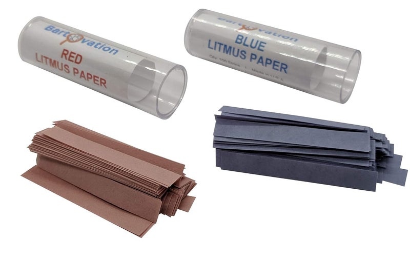 Bartovation Red & Blue Litmus Paper Acid/Base Indicator Strips Combo Pack with 200 Strips - Image 2