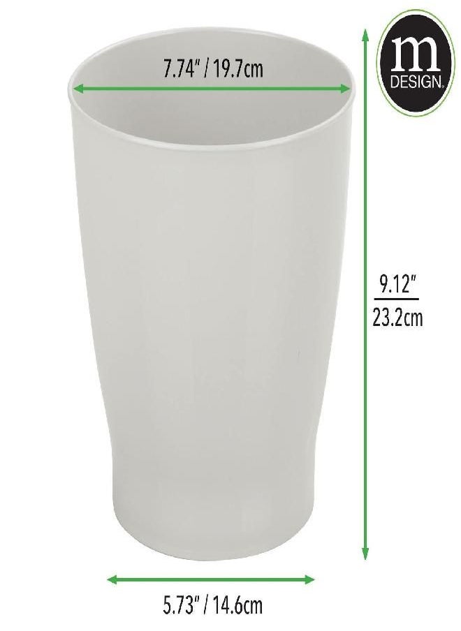 mDesign Round Plastic Bathroom Garbage Can, 1.25 Gallon Wastebasket, Garbage Bin, Trash Can for Bathroom, Bedroom, and Kids Room - Small Bathroom Trash Can - Fyfe Collection - Light Gray - pzsku/ZB6C48248A5B421E0233EZ/45/_/1692791368/947795c7-ab04-482c-90da-ffa6a1304623