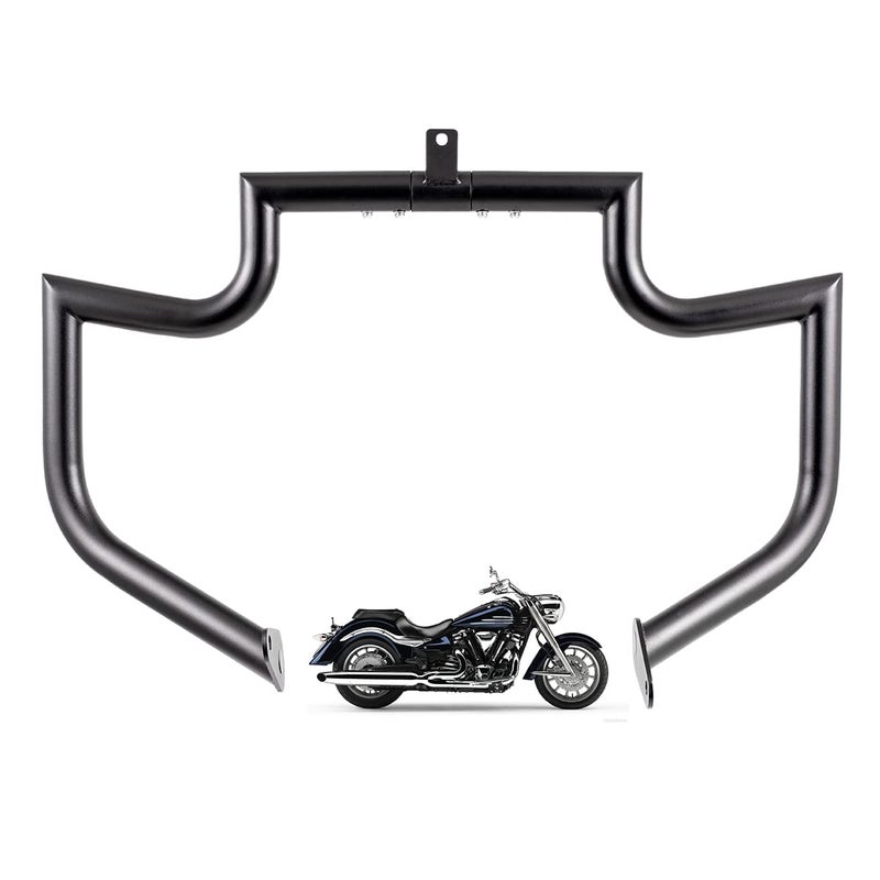Gamyipp 15 Fat Crash Bar Engine Guard Highway Freeway Bar for Yamaha XV1900 XV 1900 Roadliner Raider Stratoliner Silver