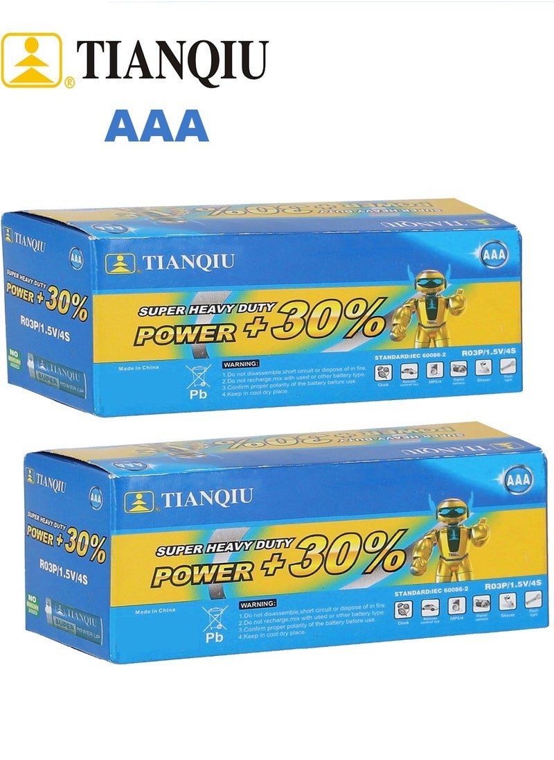 TIANQIU Combo Pack 80 Pcs AAA Super Heavy Duty Battery  - Image 1