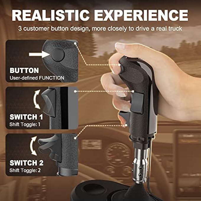 rayihni USB TRUCK SHIFTER, ATS & ETS2 RACING SHIFTER PC FOR LOGITECH G29 G27 G25 G920 THRUSTMASTER TH8A FANATEC SQ - Image 3