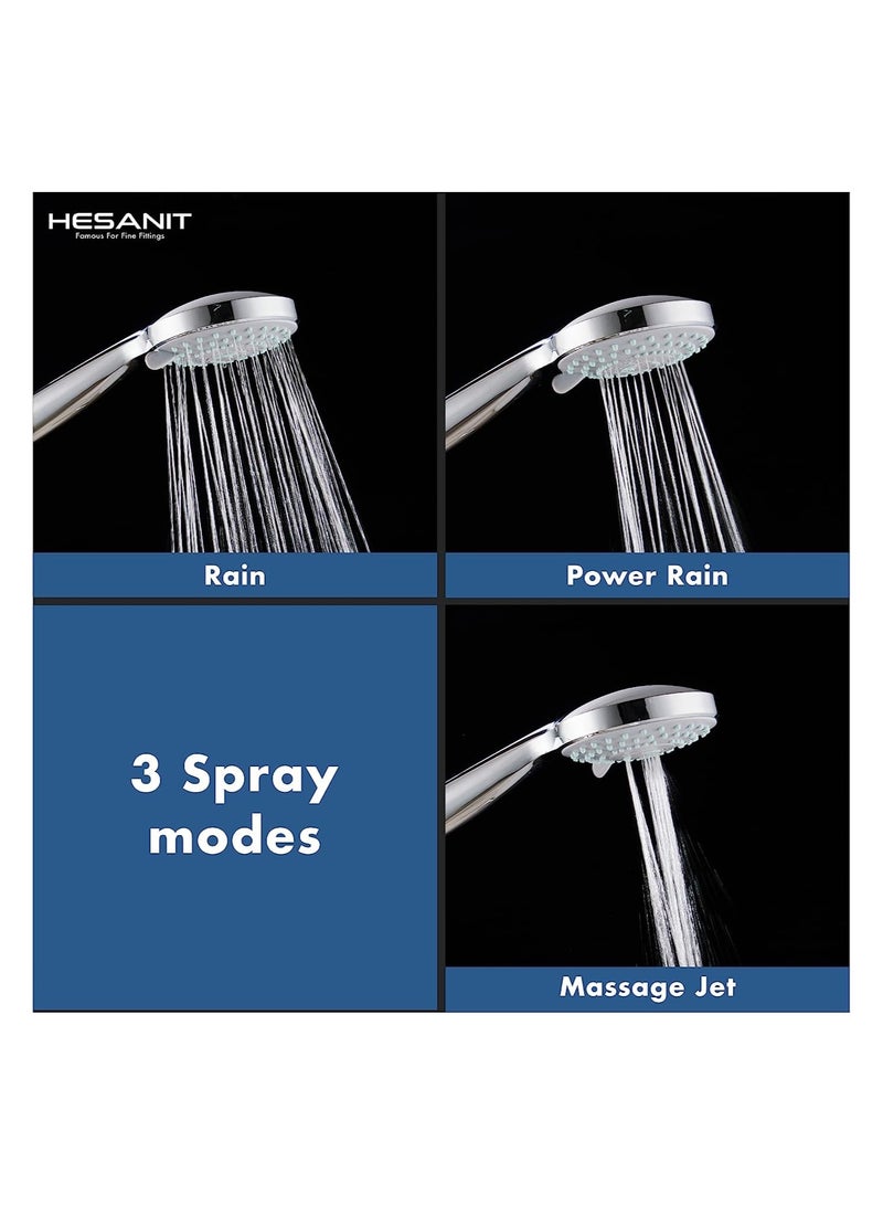 HESANIT Elite Single Lever Bath Mixer With Hand Shower Set Chrome - 7002C - Image 5