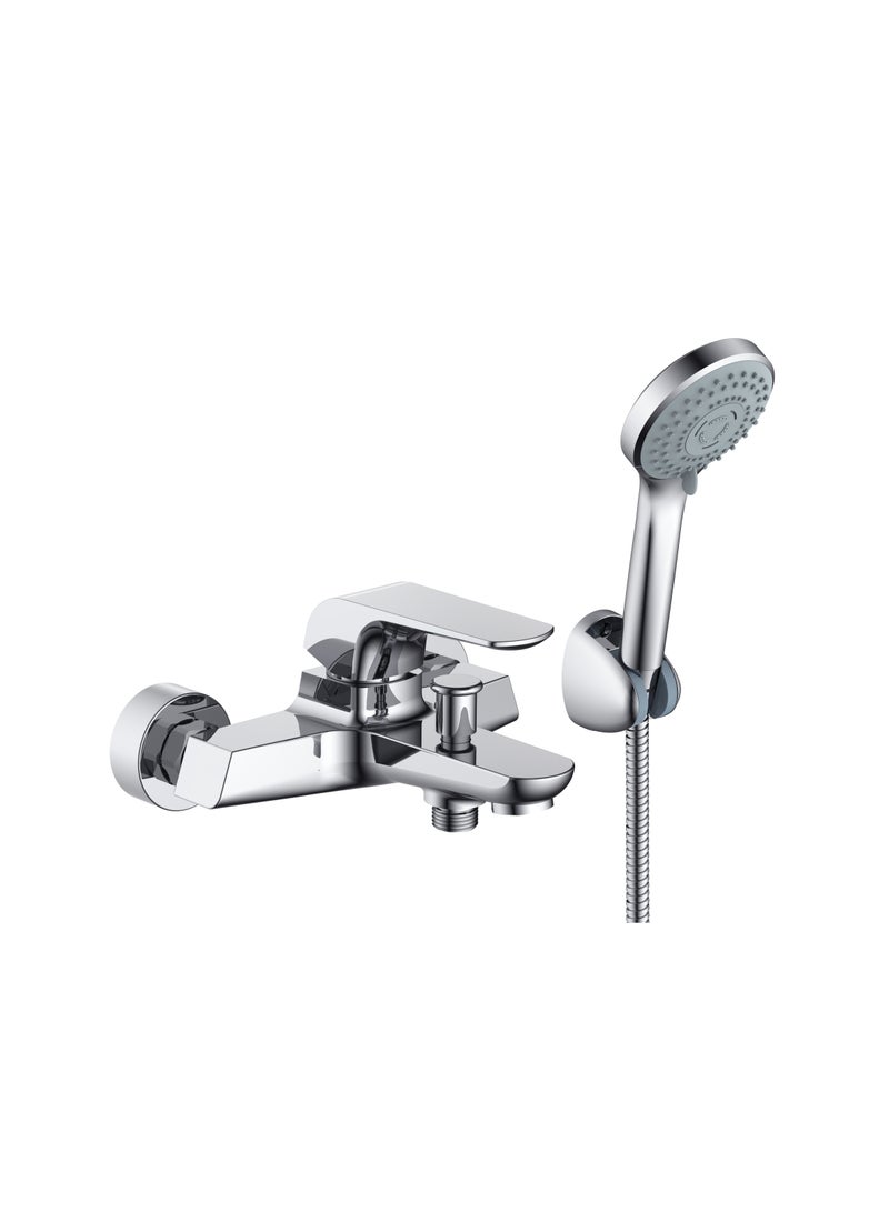 HESANIT Elite Single Lever Bath Mixer With Hand Shower Set Chrome - 7002C - Image 1