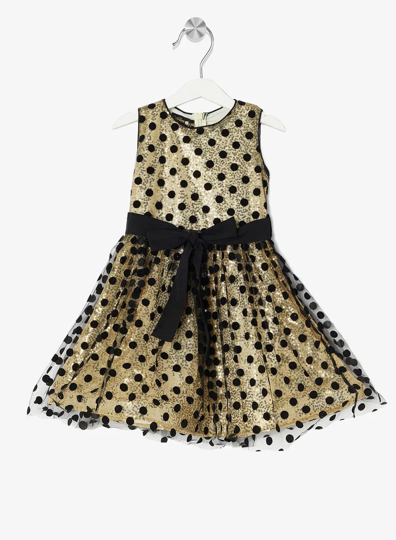 Little Golden Apple Polka Dot Dress