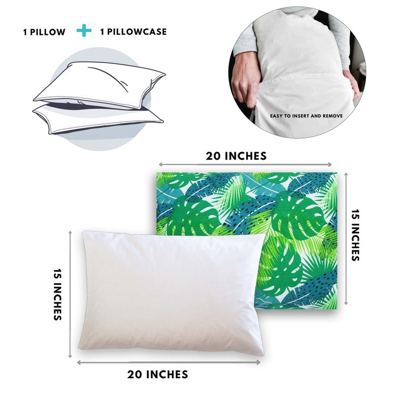 KRADYL KROFT Toddler Pillow with 100% Cotton Removable Cover - 20 X 15 Inches | Children Pillows | Baby Pillows - Fauna - Image 3