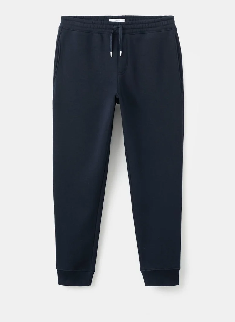 Mango Man  Cotton joggers with elastic waist for Men | Best Price UAE