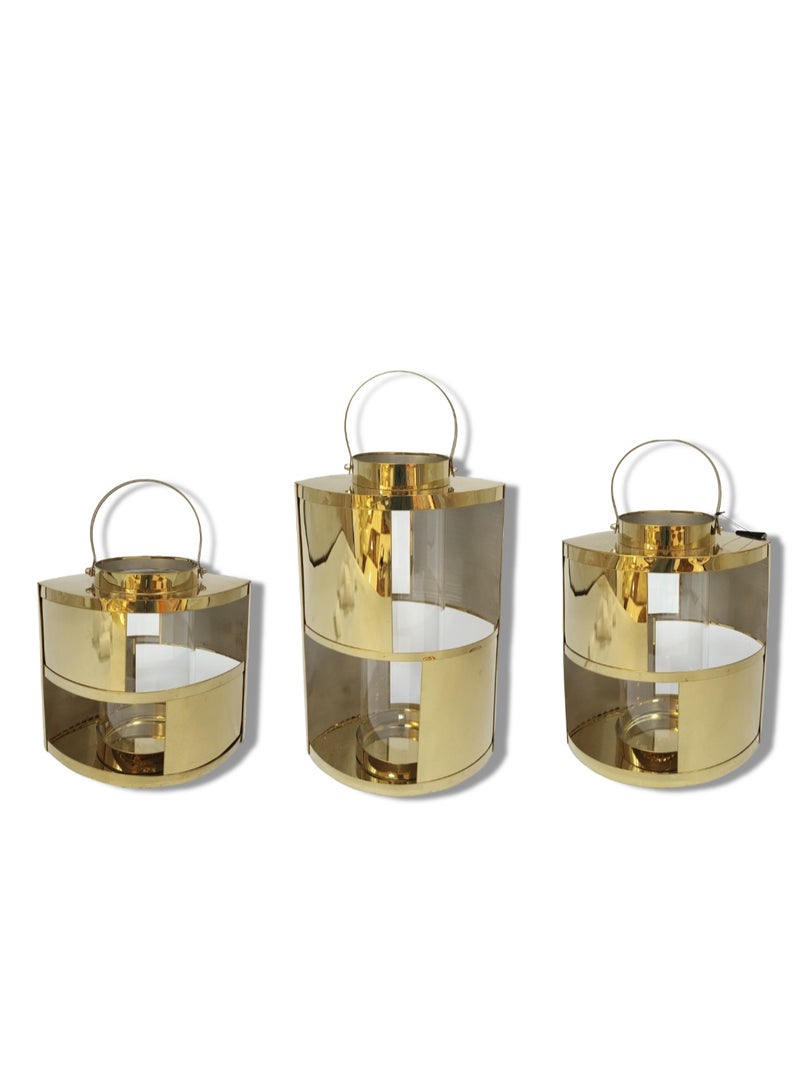 مجموعة فوانيس رمضان مكونة من 3 قطع بتصميم أنيق وجذاب