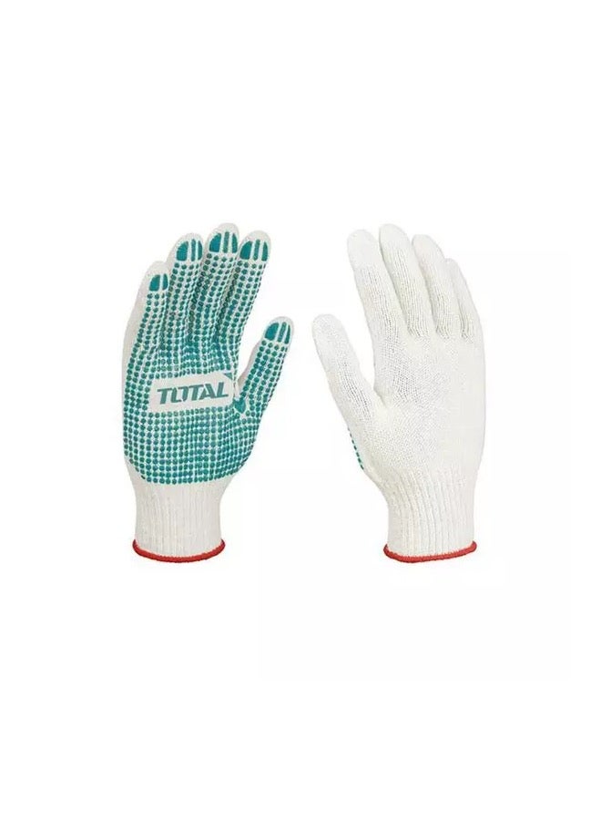 TOTAL TOTAL Knitted & PVC Dots Gloves XL 12 Pair TSP11102 - Image 1