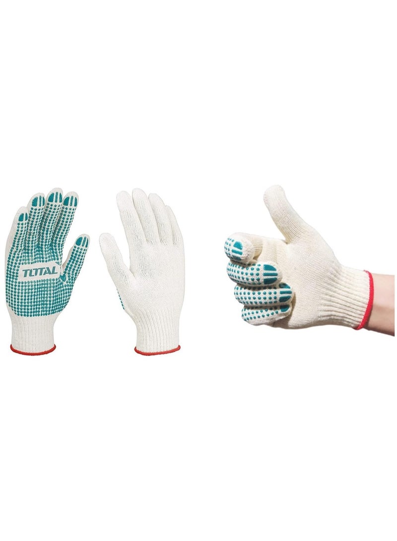 TOTAL TOTAL Knitted & PVC Dots Gloves XL 12 Pair TSP11102 - Image 2