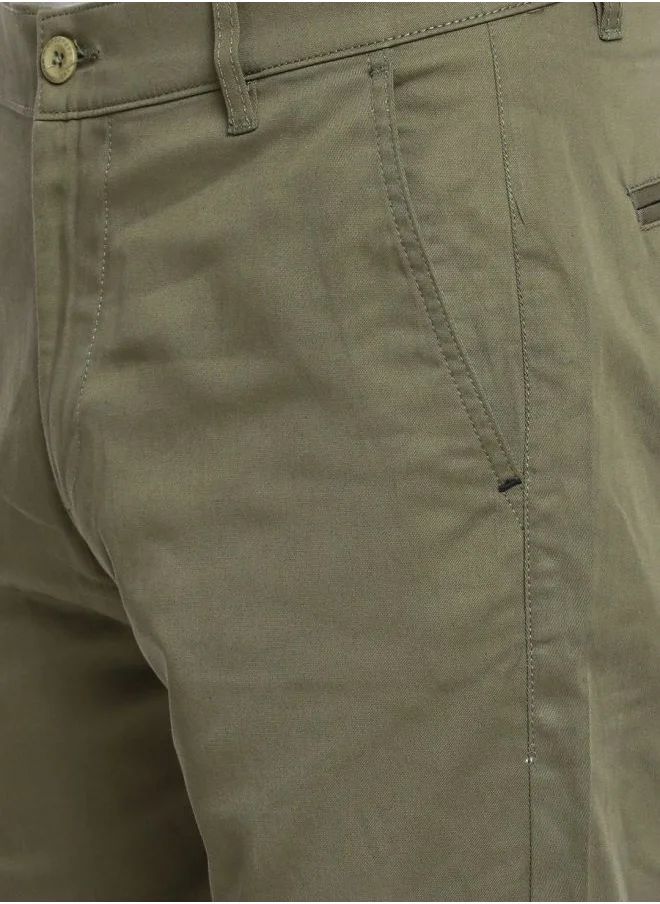 The Indian Garage Co Men Slim Fit Solid Mid-Rise Woven Shorts
