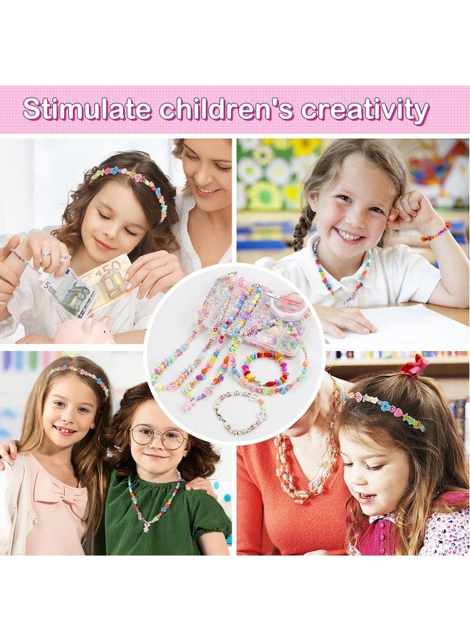 إليكتومانيا مجموعة صنع أساور إليكتومانيا، 600 قطعة، مجموعة صنع أساور للبنات، مجموعة صنع مجوهرات، أنواع وأشكال مختلفة من خرز الأكريليك الملون للأطفال فوق سن ثلاث سنوات، متعددة الاستخدامات - Image 4