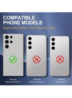 Tersely [3+3 Pack] 9H Tempered Glass Screen Protector for Samsung Galaxy S24 Ultra 5G, with Installation Alignment Frame Support Fingerprint Unlock Anti-Scratch Film Screen Protector  - Image 2