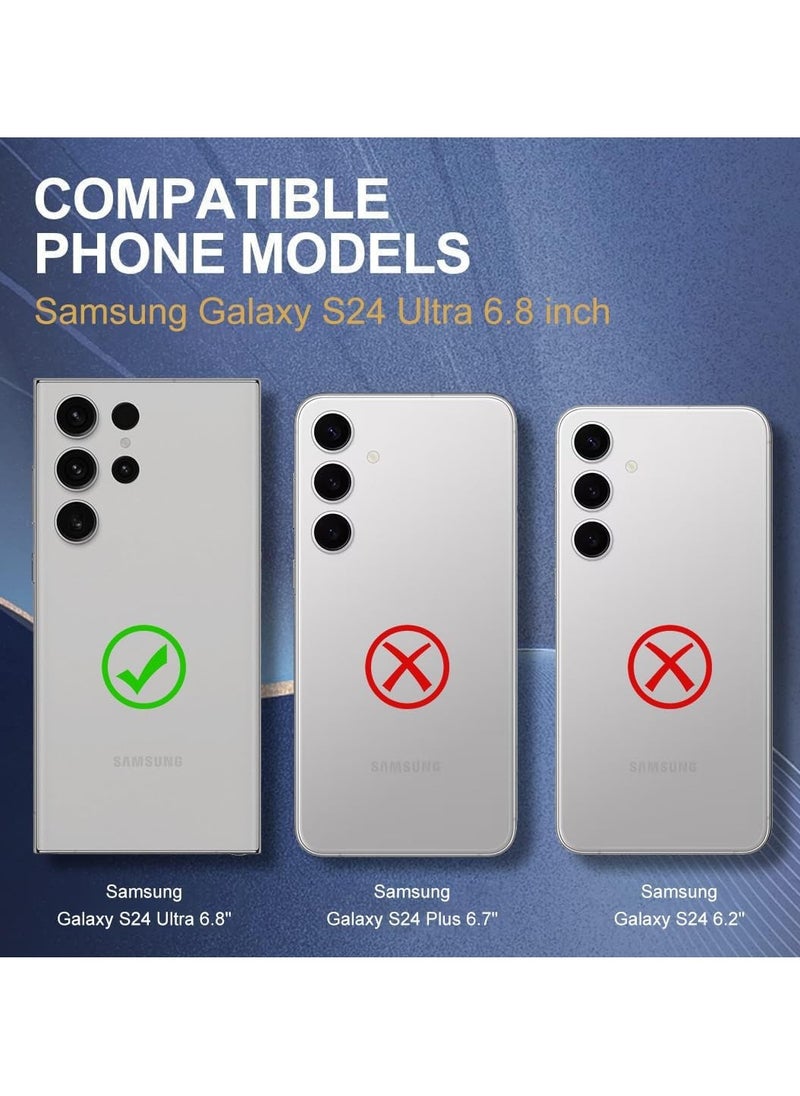 Tersely - [3+3 Pack] 9H Tempered Glass Screen Protector for Samsung Galaxy S24 Ultra 5G, with Installation Alignment Frame Support Fingerprint Unlock Anti-Scratch Film Screen Protector - Image 1