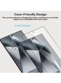 Tersely [3+3 Pack] 9H Tempered Glass Screen Protector for Samsung Galaxy S24 Ultra 5G, with Installation Alignment Frame Support Fingerprint Unlock Anti-Scratch Film Screen Protector  - Image 5