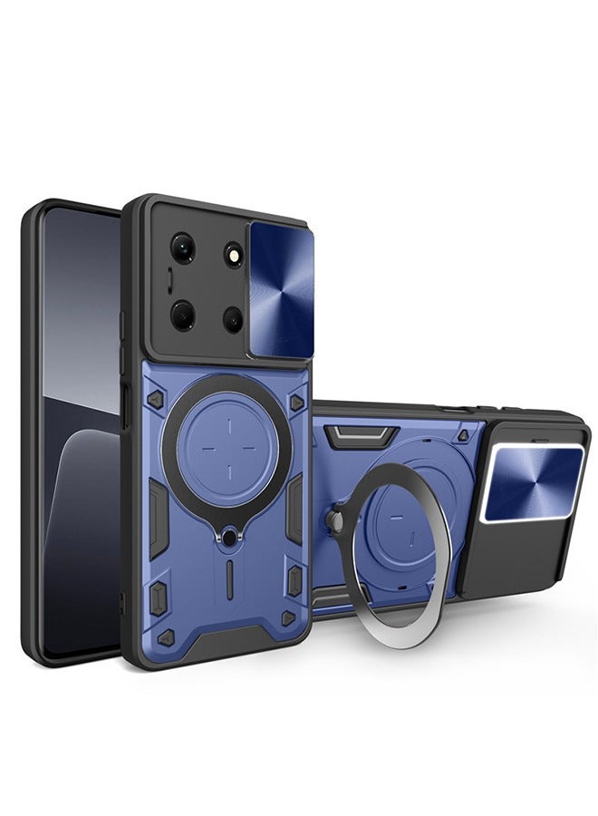 X-level Infinix Note 30 4G Case Cover with Slide Camera Lens Cover [Metal Ring Holder Stand] [Support Magnetic] [TPU PC Dual Layer] Heavy Duty Shockproof Phone Case Cover for Infinix Note 30 4G  - Image 1