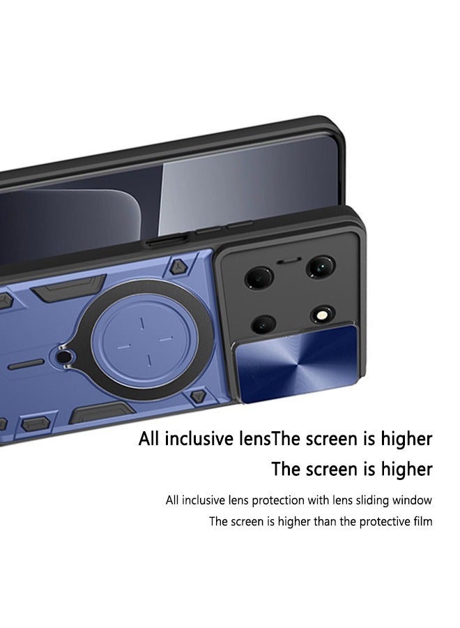X-level Infinix Note 30 4G Case Cover with Slide Camera Lens Cover [Metal Ring Holder Stand] [Support Magnetic] [TPU PC Dual Layer] Heavy Duty Shockproof Phone Case Cover for Infinix Note 30 4G  - Image 2