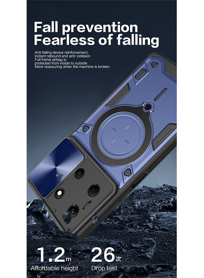 X-level Infinix Note 30 4G Case Cover with Slide Camera Lens Cover [Metal Ring Holder Stand] [Support Magnetic] [TPU PC Dual Layer] Heavy Duty Shockproof Phone Case Cover for Infinix Note 30 4G  - Image 4