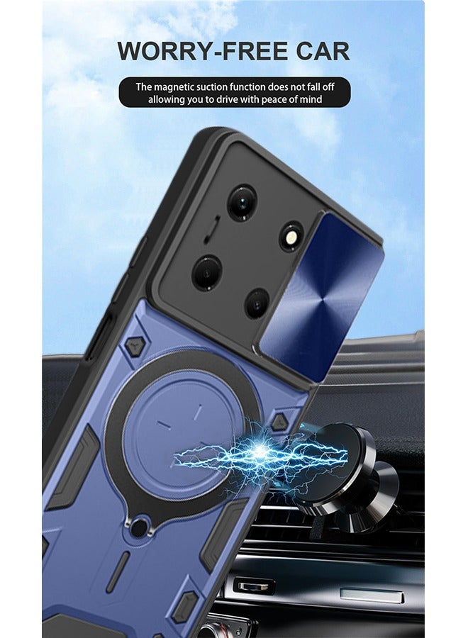 X-level Infinix Note 30 4G Case Cover with Slide Camera Lens Cover [Metal Ring Holder Stand] [Support Magnetic] [TPU PC Dual Layer] Heavy Duty Shockproof Phone Case Cover for Infinix Note 30 4G  - Image 3
