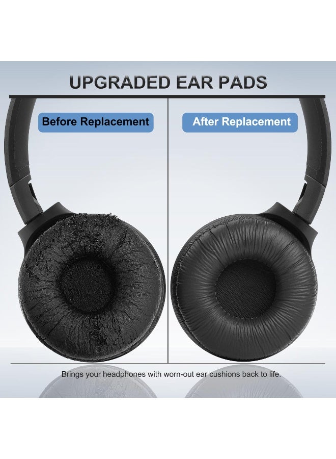 شابية وسائد أذن بديلة لسماعات الرأس سوني، وسائد أذن متوافقة مع سماعات الرأس سوني MDR- ZX100 ZX110 ZX110NC WH-CH500 CH520 CH510 V150 V250 V200 JBL Tune 450BT 500BT 510BT 660NC وسائد أذن 70 مم (عبوة من قطعتين) - Image 5