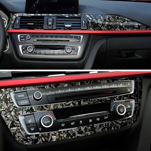 LZLRUN لفائف لزلا رون من ألياف الكربون المزورة اللامعة باللون الأسود - 1 قدم × 10 أقدام - Image 3