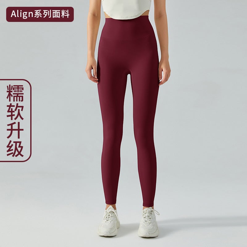 Generic Ningbo Datura High-Waist Seamless Yoga Pants for Women Ancora Red (New Color) [Glutinous Soft Upgrade]]