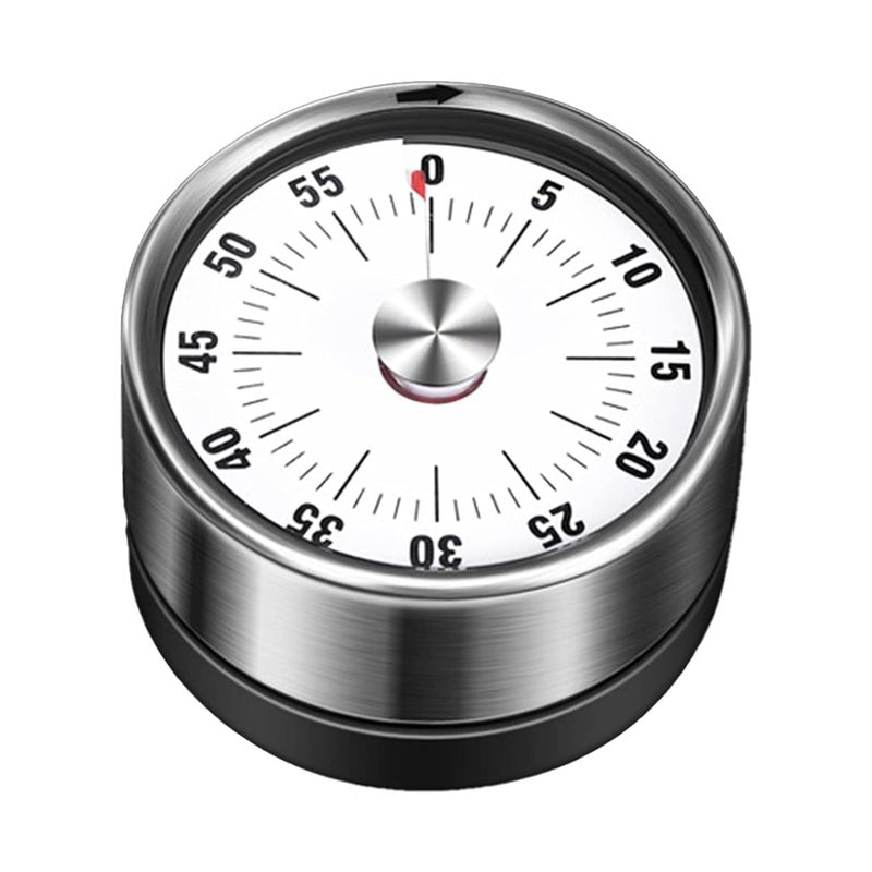 FARIOX Kitchen Timer Stainless Steel Magnetic 60 Minute Visual Timer with 70db Alert Mechanical Countdown Timers with Magnetic Backing for StudyCookingBaking - Image 1