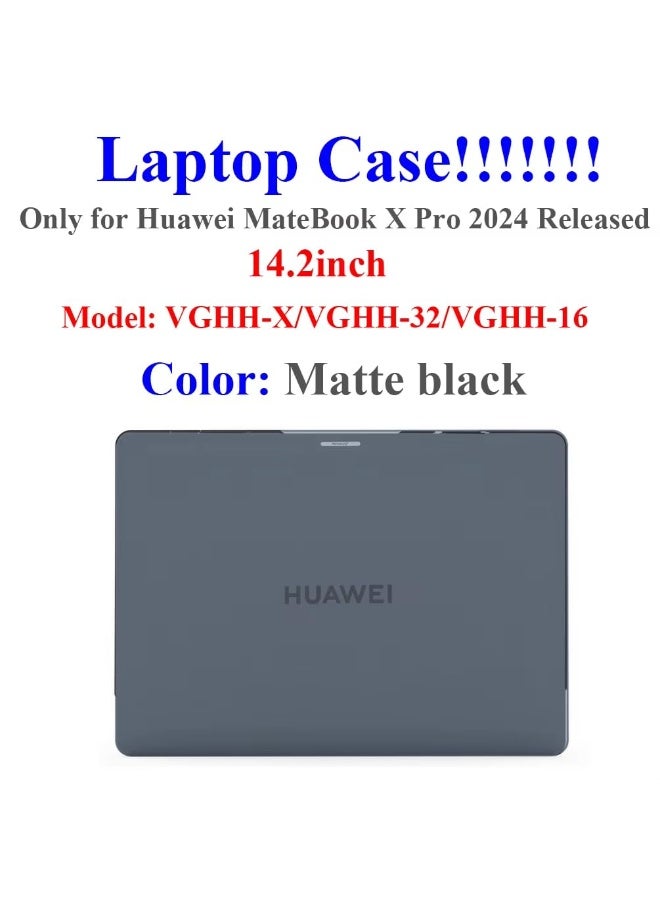 Hard Shell for Huawei Matebook X Pro 14.2 inch 2024 VGHH-X VGHH-32 VGHH-16, For Huawei MateBook Pro 2025 14.2" Protective Case,Compatible with HarmonyOS 5.0 laptop Case (Matte Black) - Image 3