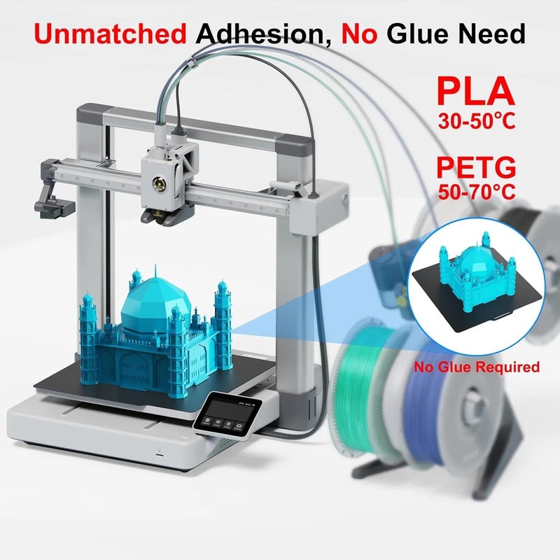 لوحة الطباعة الباردة Eujgoov لتثبيت الطبقة الأولى من PLA وPETG مقاس 257x257مم لطابعات Lab A1 وP1P وP1S وX1 وX1E ثلاثية الأبعاد - Image 5