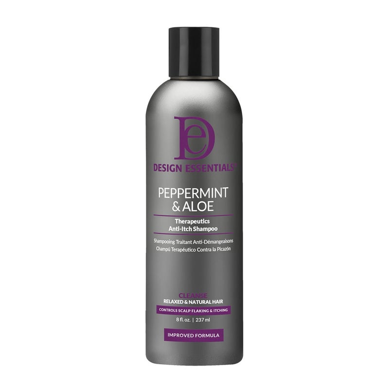 Design Essentials Peppermint & Aloe Therapeutics Anti-Itch Shampoo For Instant Scalp and Dandruff Relief - 8 Oz - Image 1
