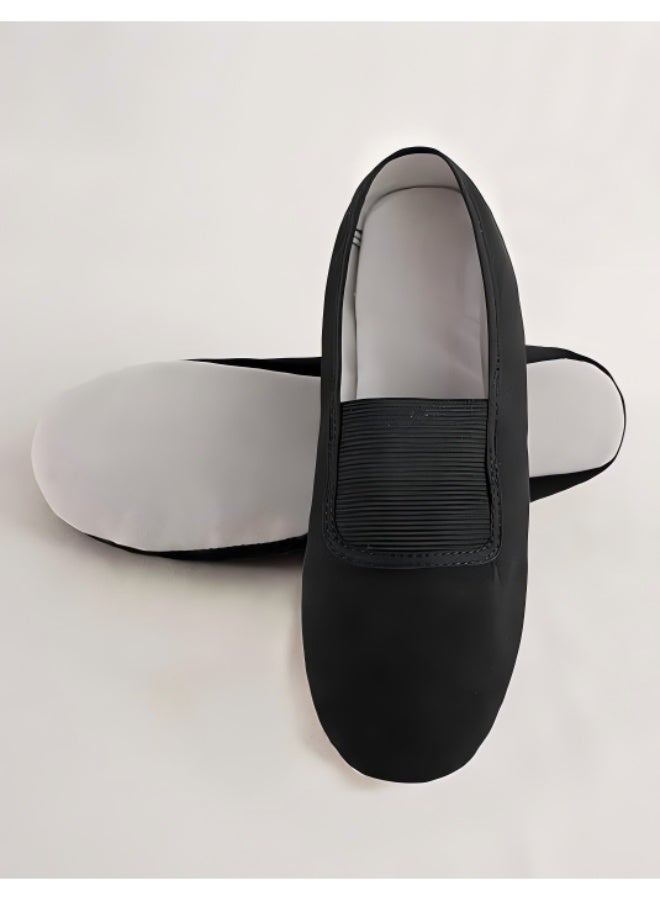 Kids Black Canvas Dance Shoes Size 32, Non-Slip Soft Sole Ballet Shoes for Toddler Gymnastics & Performance - Image 4