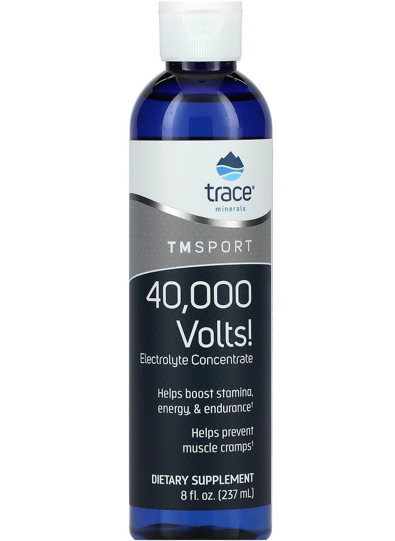 Trace Minerals - TM Sport, 40,000 Volts!, Electrolyte Concentrate, 8 fl oz (237 ml) - Image 1