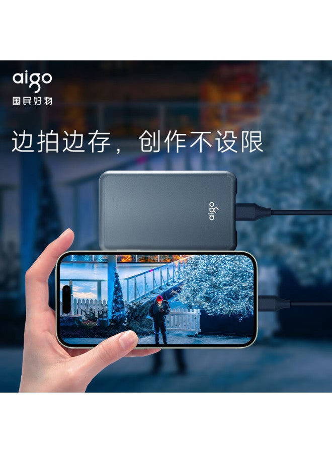 aigo قرص صلب خارجي محمول سرعة قراءة تصل إلى 520 ميجابايت/ثانية اتصال مباشر بالهاتف - Image 3