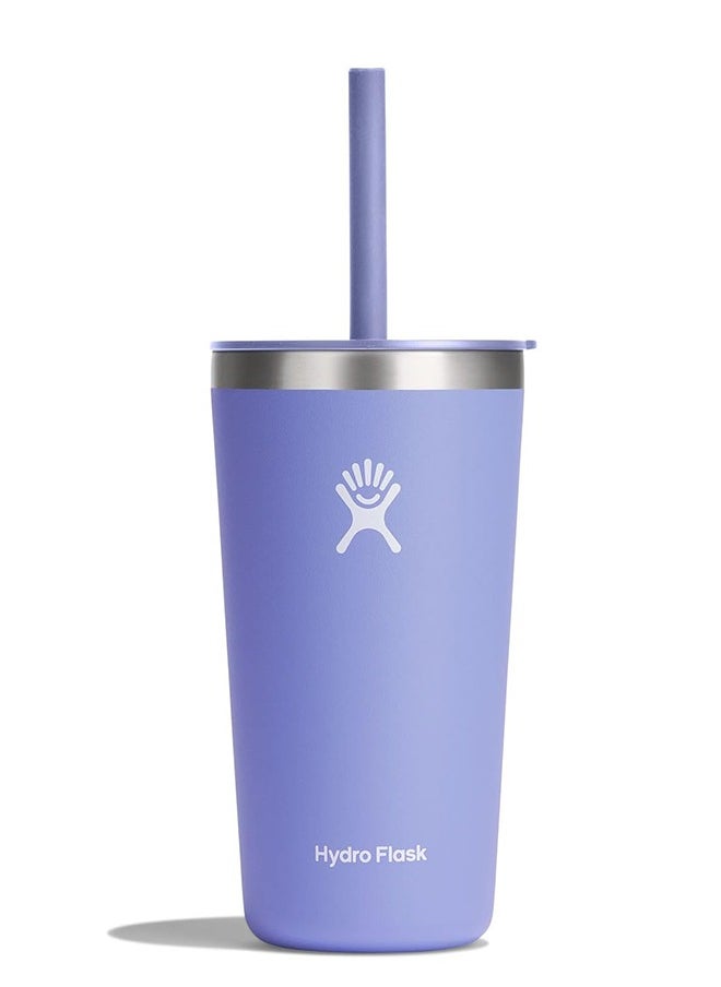 Hydro Flask 16 oz All Around Tumbler with Straw Lid and stainless steel double-wall vacuum insulation  Tumbler BPA-Free  - Image 1