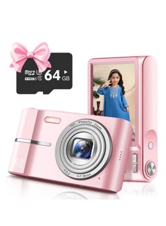IqwiCam Digital Camera, 50MP Full High Definition 1080P Camera with 16x Zoom Anti Shake, Compact Camera for Kid Student Children Teen Girl Boy, Kids Camera with 64GB SD Card, 2 Batteries  - Image 1