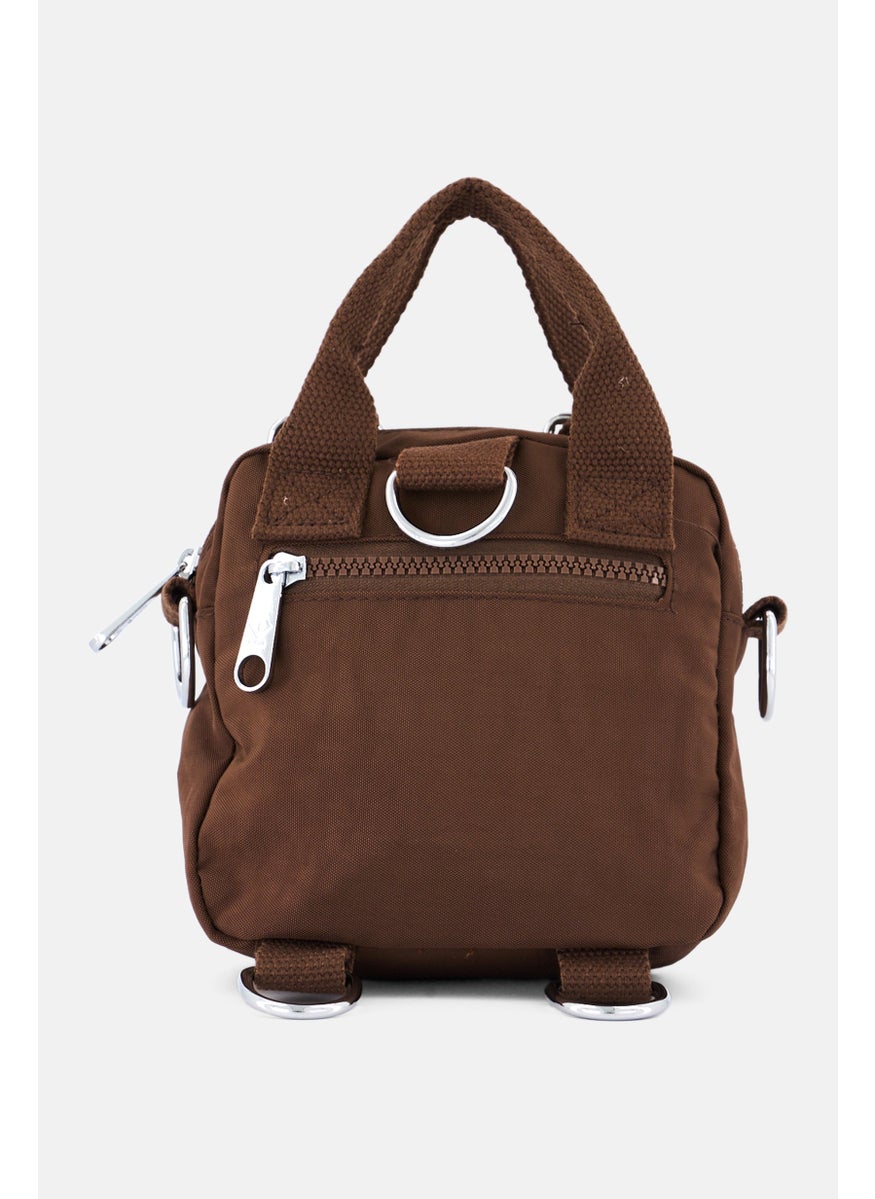 I Love Fashion Women Brand Logo Mini Cross Body Bag 16 L x 16 H x 7 W cm, Dark Brown  - Image 3