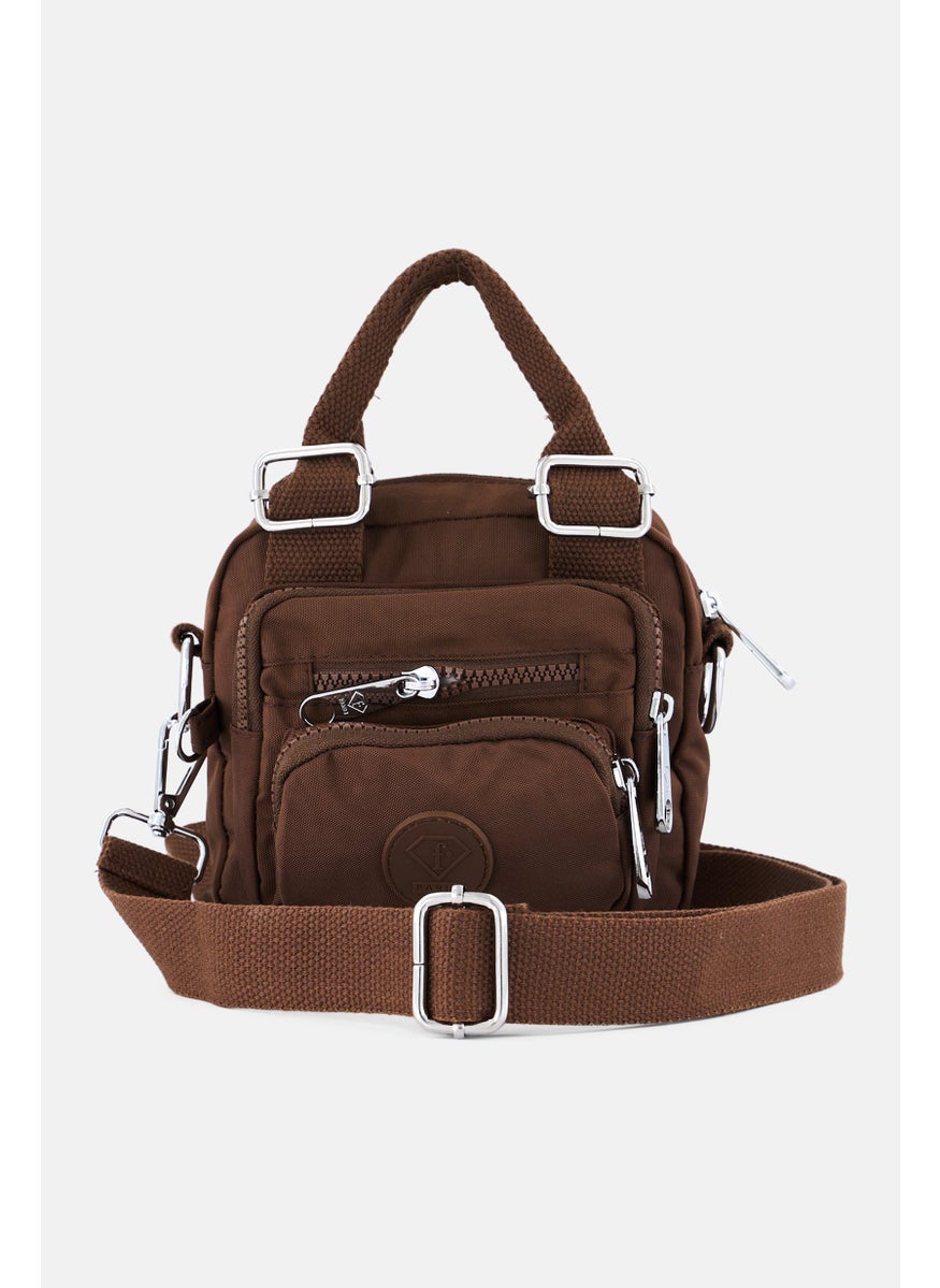 I Love Fashion Women Brand Logo Mini Cross Body Bag 16 L x 16 H x 7 W cm, Dark Brown  - Image 2