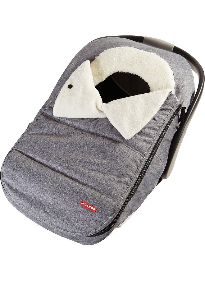 Skip Hop Skip Hop Stroll & Go Plush Fleece Infant And Baby Automotive Winter Car Seat Cover Heather Grey - Universal Fit  - Image 1