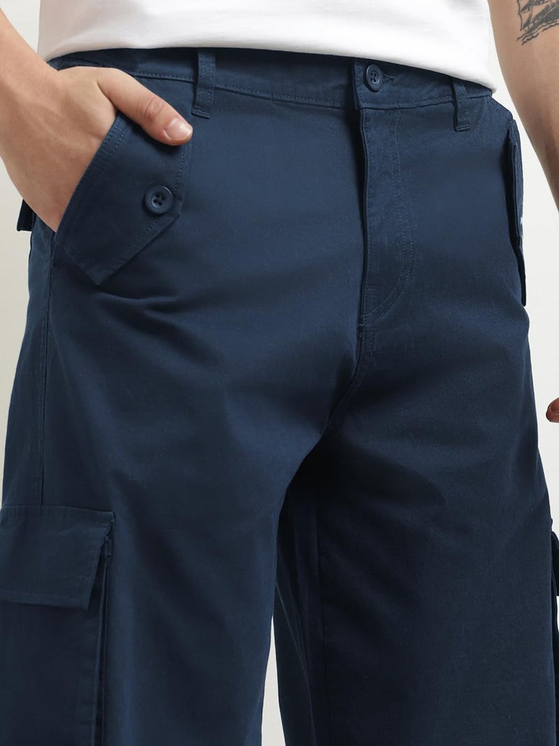 NOBERO Men's Navy Cargo Pants - Multi-Pocket Outdoor Wear - Image 5