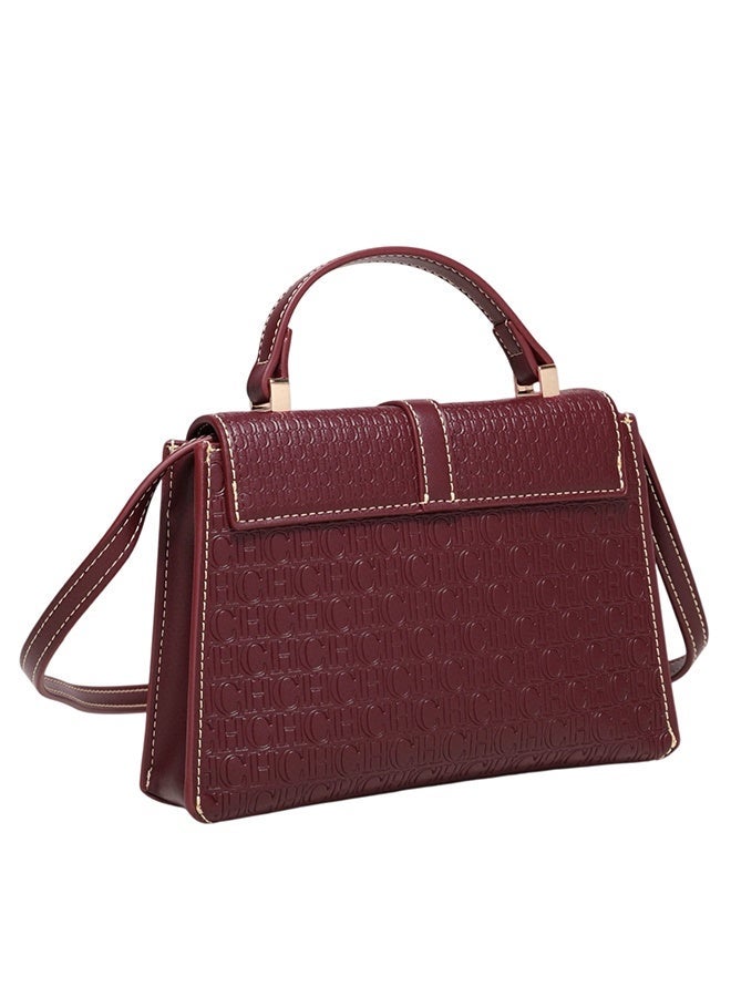 CH CH CHCH High Quality Women's Shoulder Bag Fashion Compact Letter Print Lock Design New Trend Solid Color Women's Handbag - Image 3
